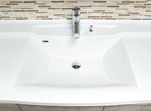 人造大理石一体成形の継ぎ目のない洗面ボウル